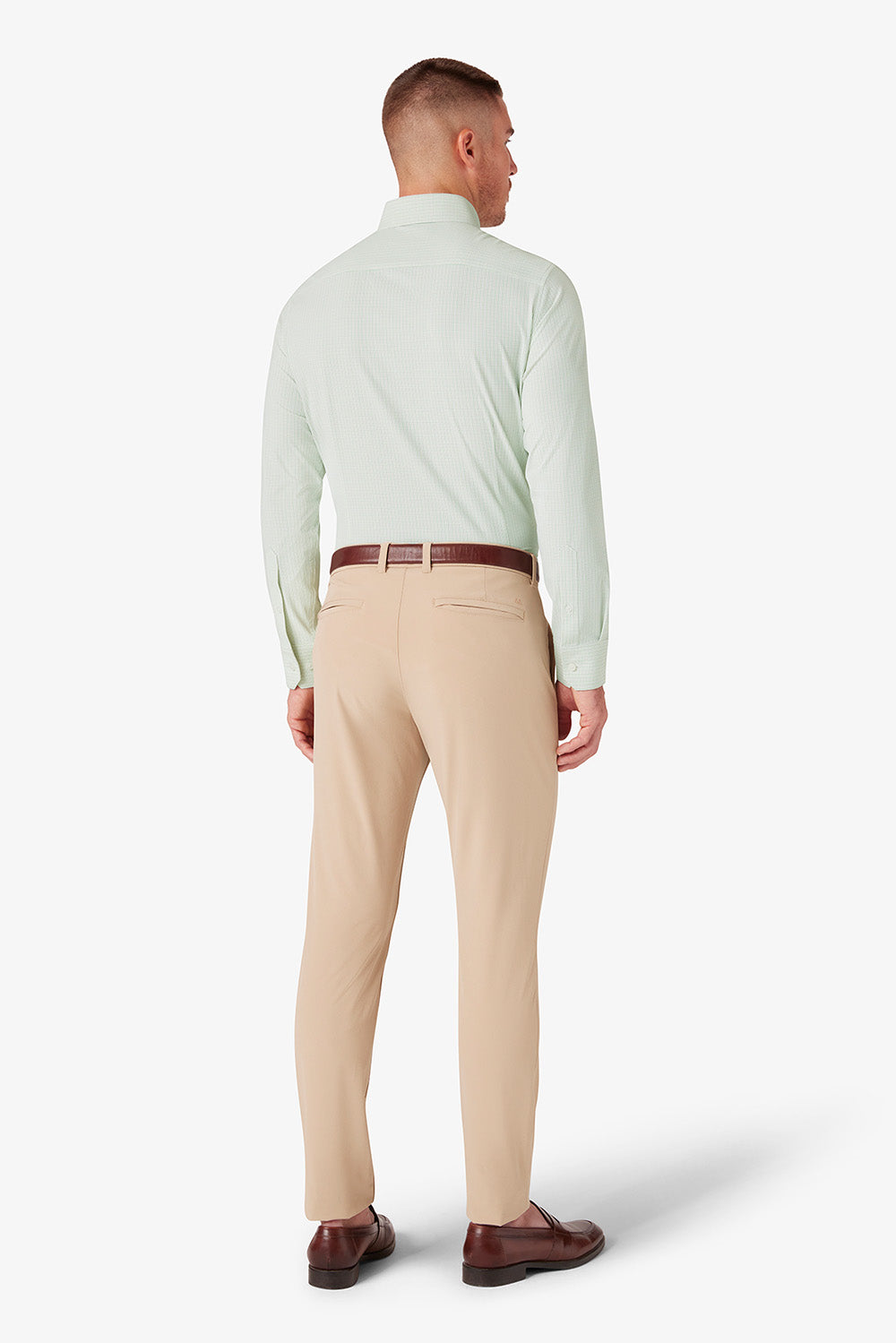 Mizzen + Main - Leeward LS - Fern Filbert Plaid - Back
