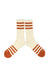 ampal creative heather stripes sock cream orange flatlay
