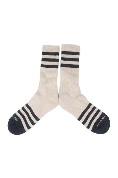 ampal creative heather stripes socks cream charcoal