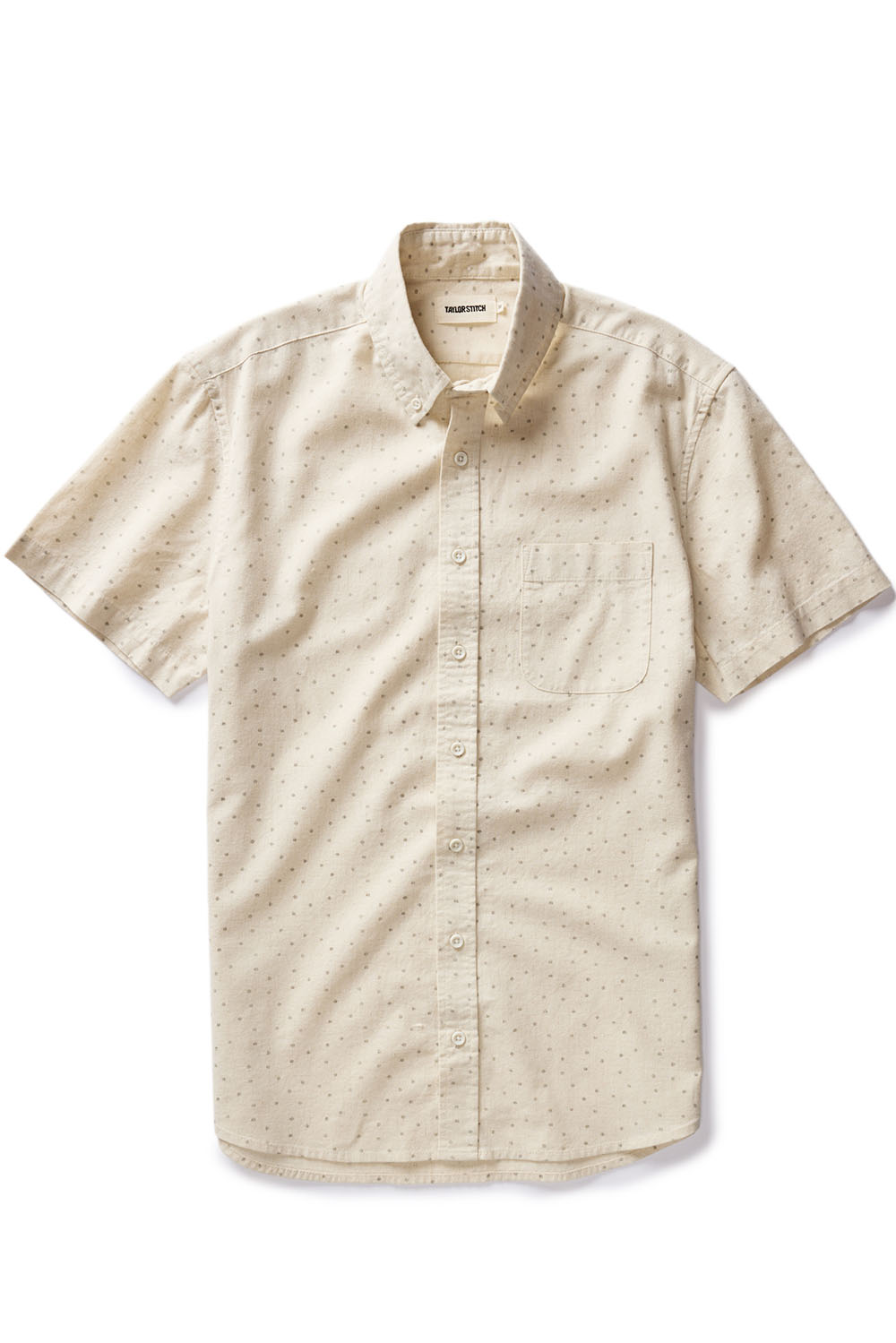 Taylor Stitch - The Jack SS - Oat Heather Dot - Flatlay