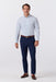 Mizzen+Main Leeward Dress Shirt in Cloud Blue Crest Dot — Lifestyle view