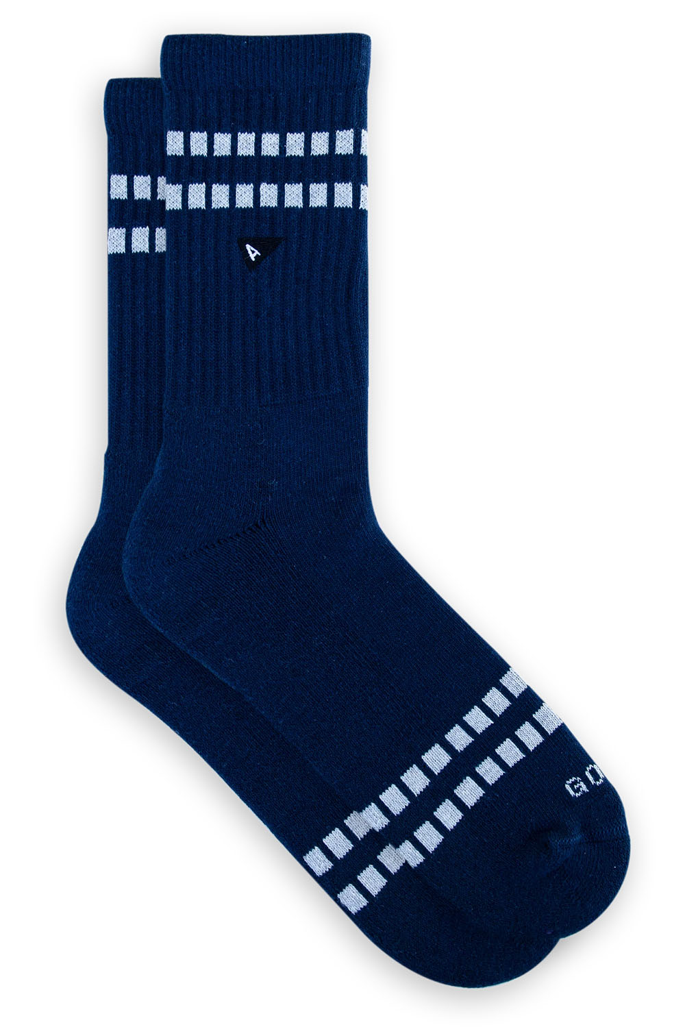 arvin goods crew sock stripe marino block