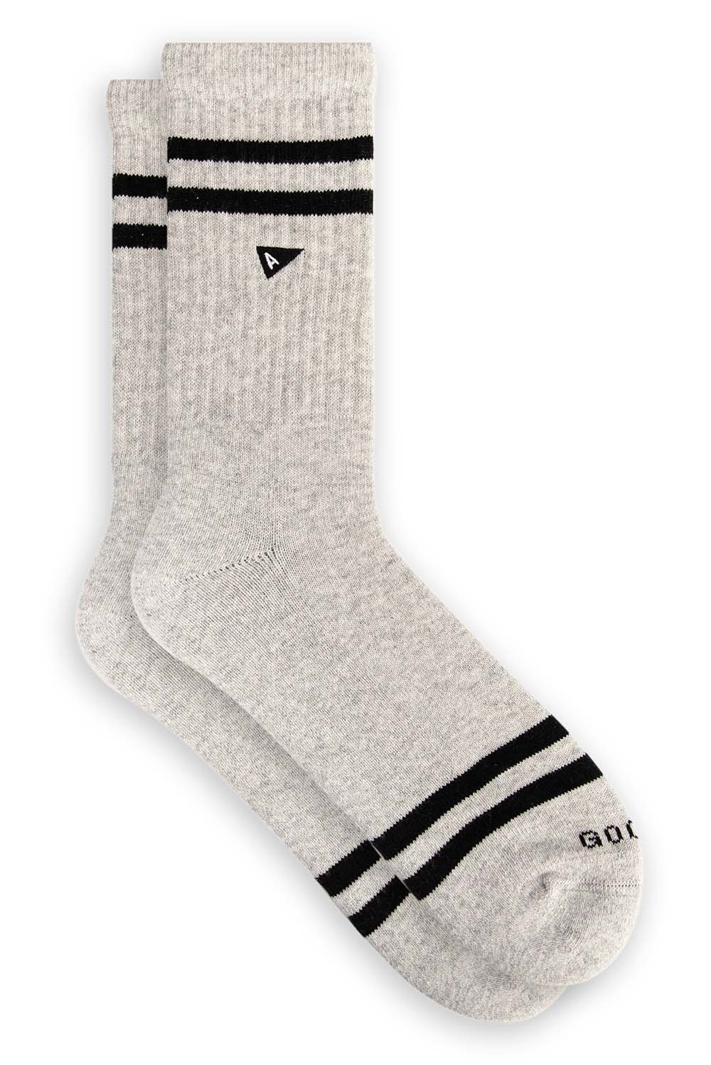 arvin goods crew sock stripe sugar black