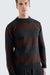 Far Afield - Combin Striped Knit -  Grey/Brown - Front