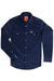 sendero wyatt pearl snap cord long sleeve navy flatlay