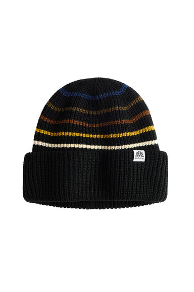 autumn retro beanie black