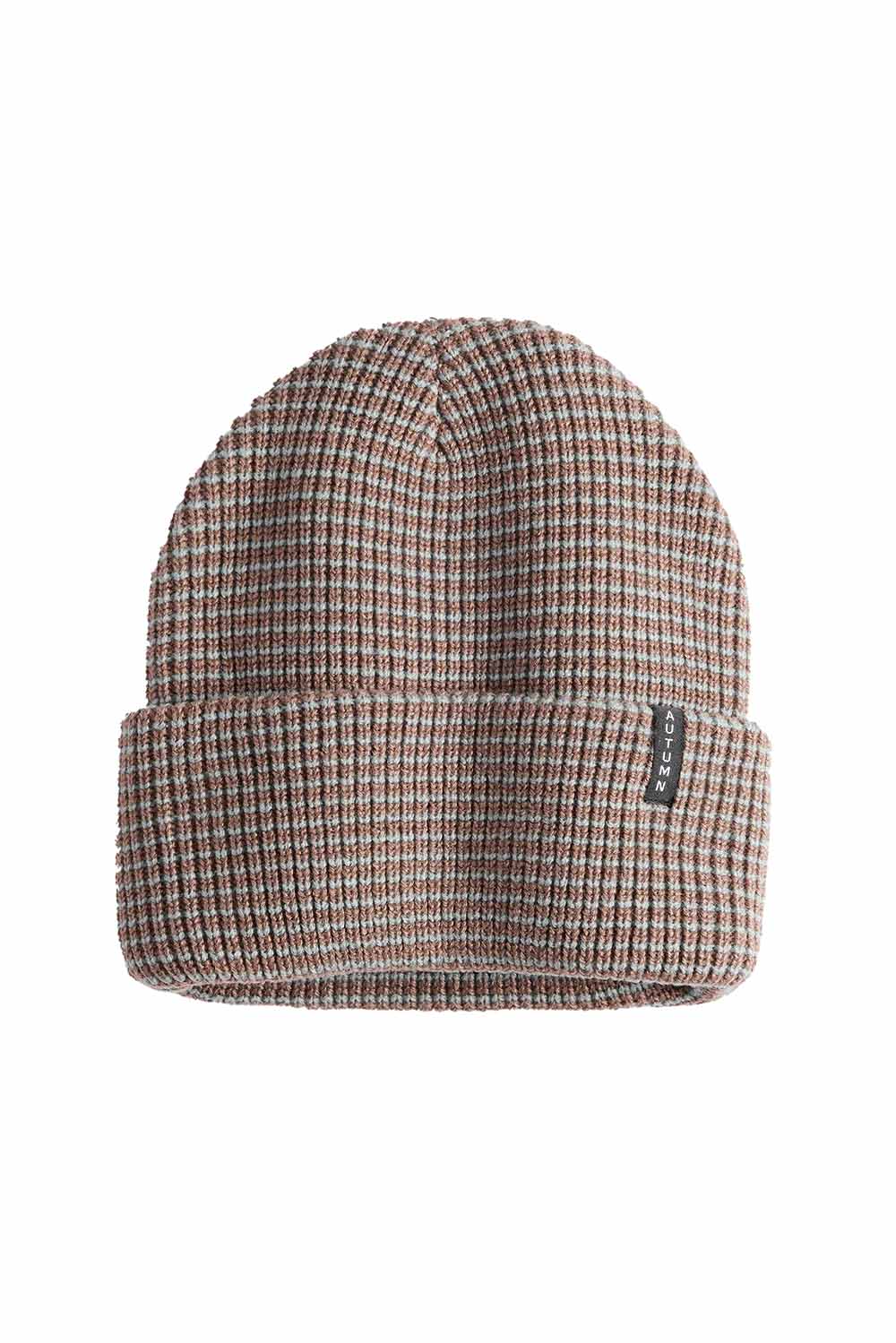 autumn select stripe beanie dusty mauve