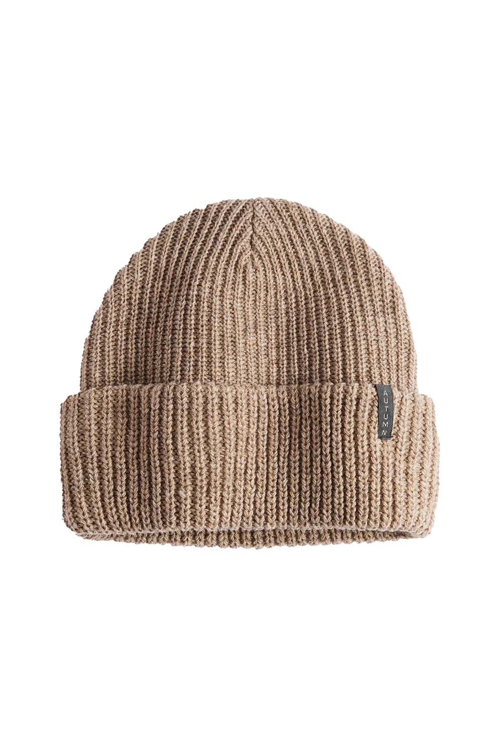 autumn wool ribbed knit lt brown