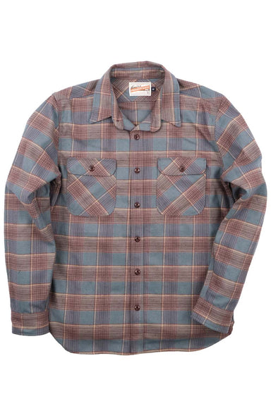 Freenote - Jepson Plaid Woven - Dusty Blue Plaid - Flatlay