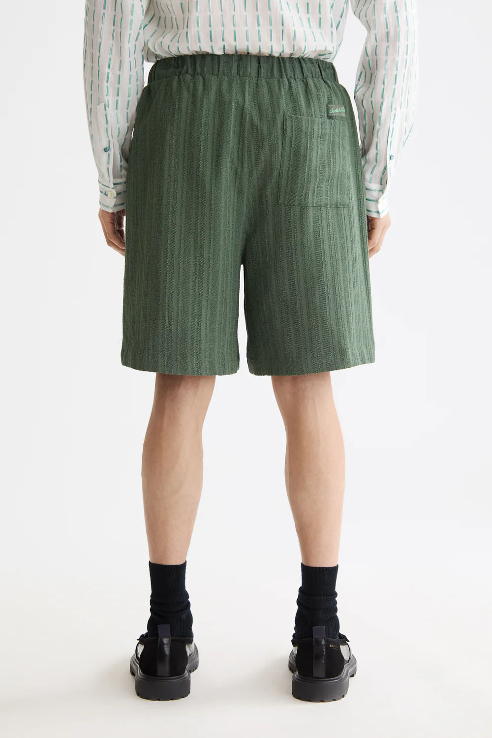 Scotch & Soda - Fave Stripe Bermuda Short - Thyme - Back