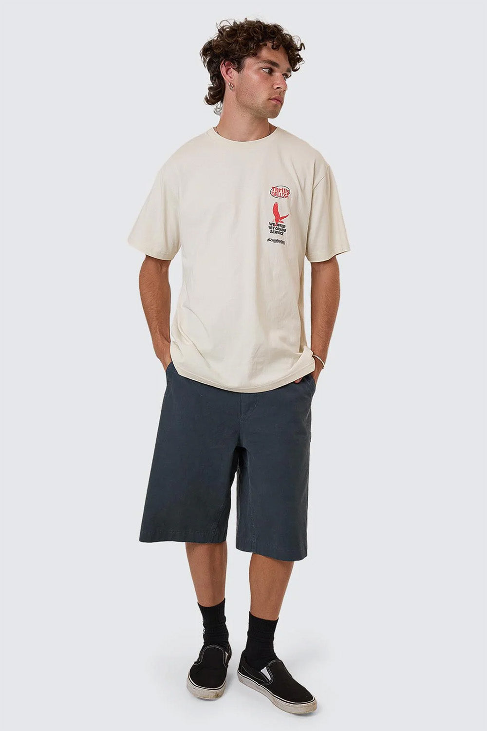 Thrills 1ST GRADE SERVICE TEE Heritage White