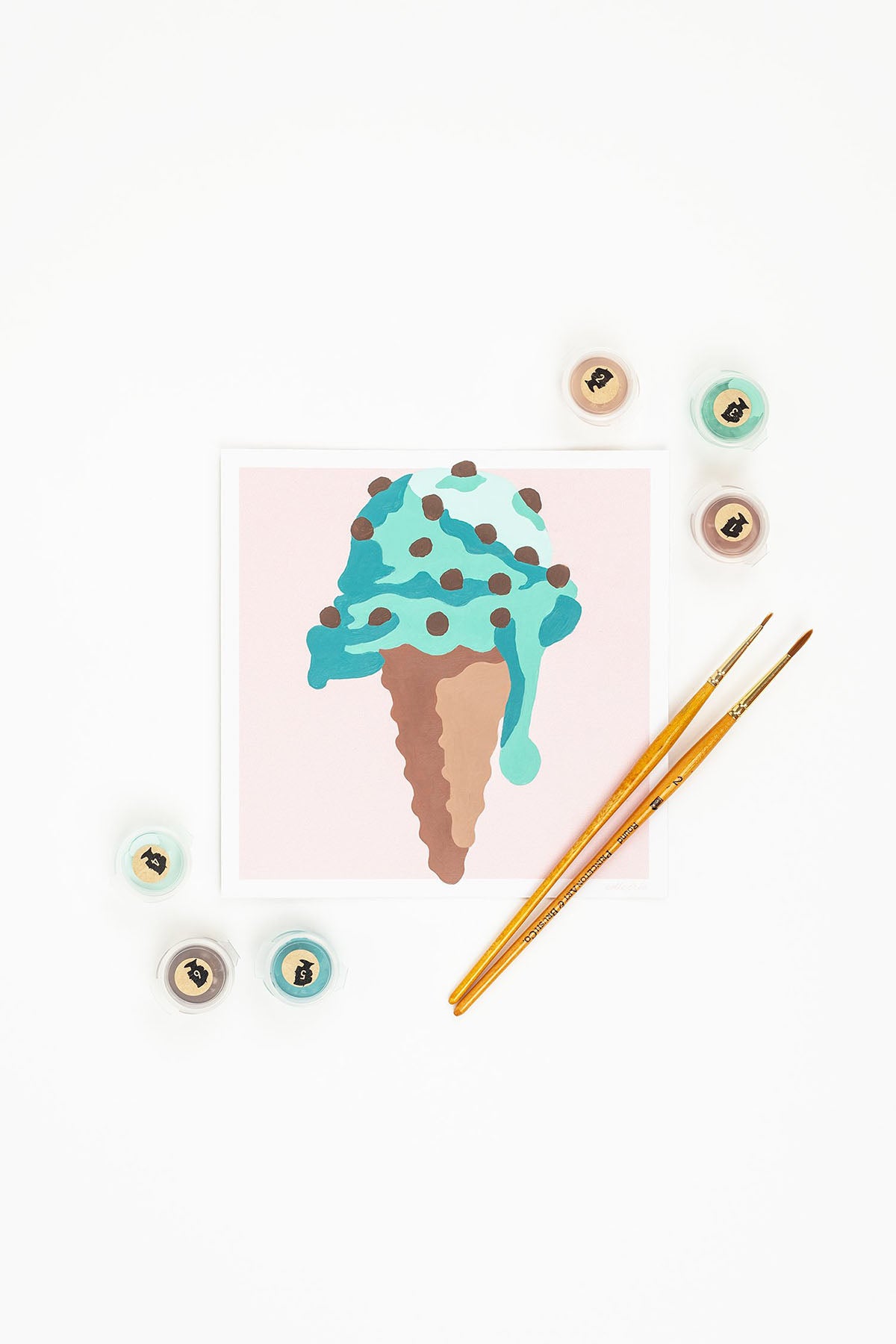 KIDS MINI ICE CREAM CONE PAINT BY NUMBER