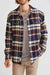 Marine Layer - Signature Lined Camping Shirt - Navy/Brown Plaid - Front