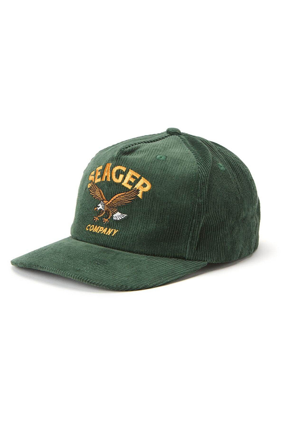 Seager - Bradley Cord Snapback - Green - Profile