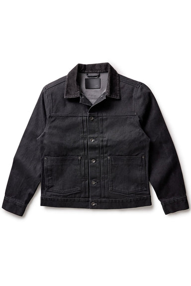 Taylor Stitch THE RYDER JACKET Coal Chipped Canvas Flatlay