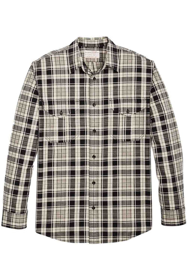 Filson - Light Weight Alaskan Guide Shirt - Cream/Black/Gray Plaid - Front