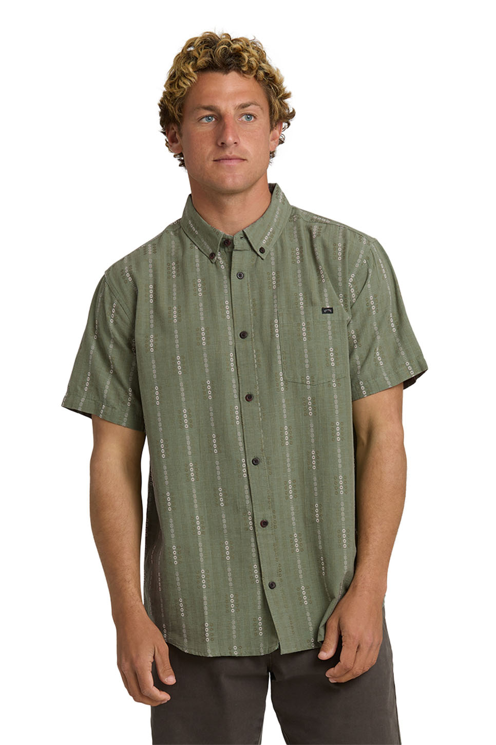 billabong all day jacquard ss granite green front