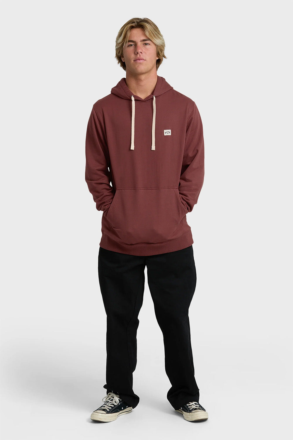 billabong all day po hoodie plum