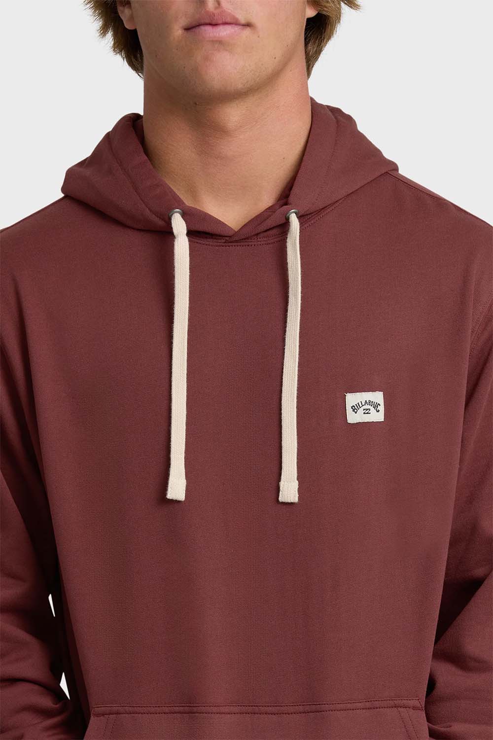 billabong all day po hoodie plum detail
