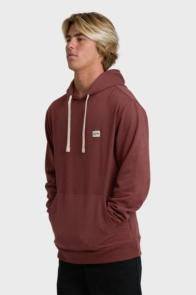 billabong all day po hoodie plum side