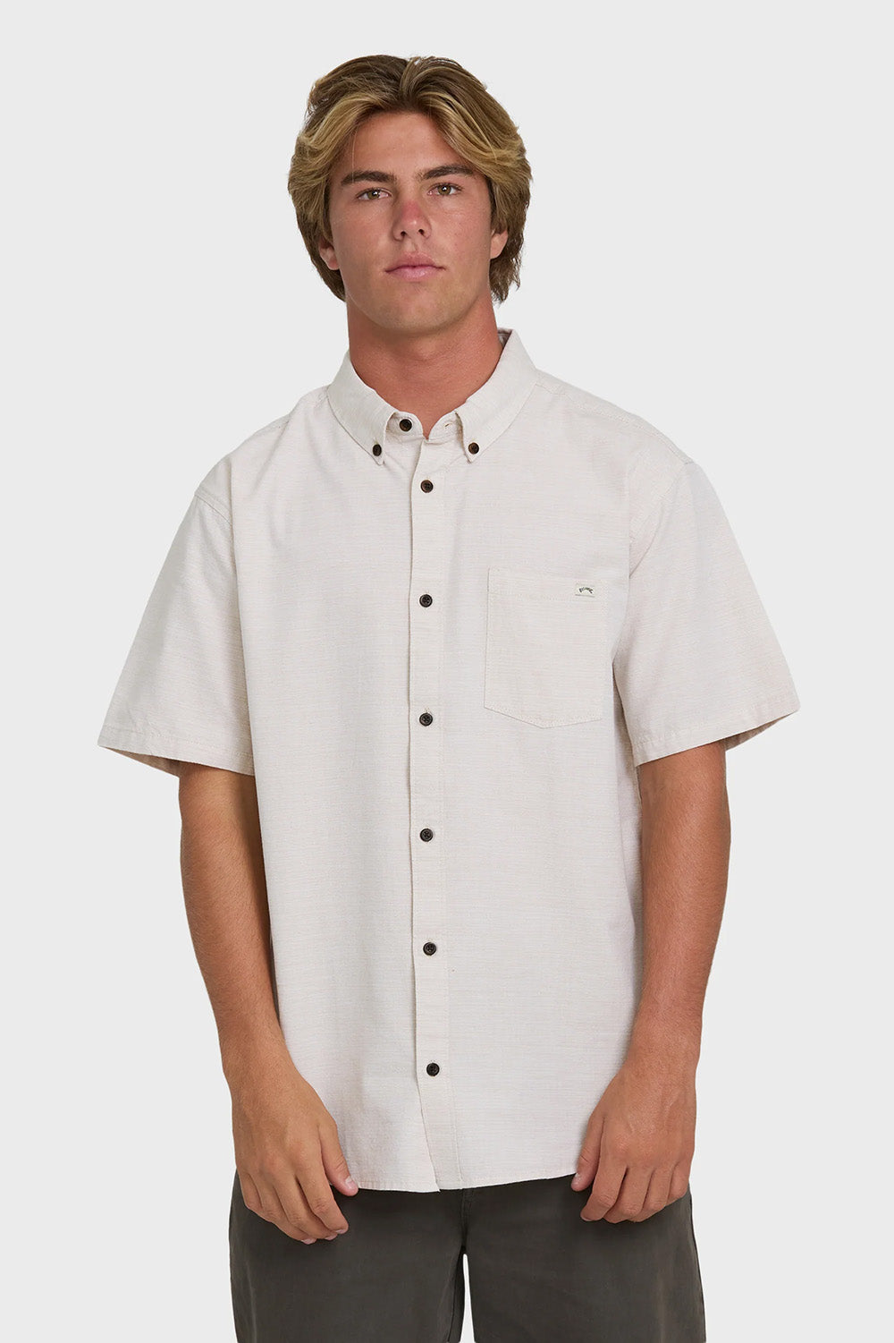 billabong all day ss khaki front
