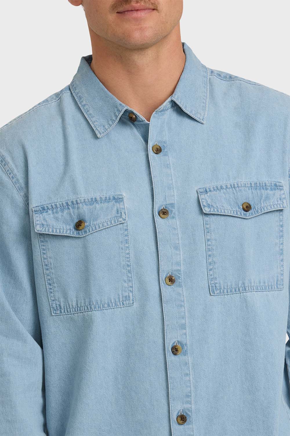 Billabong - Bong Days LS - Cloud Blue - Detail