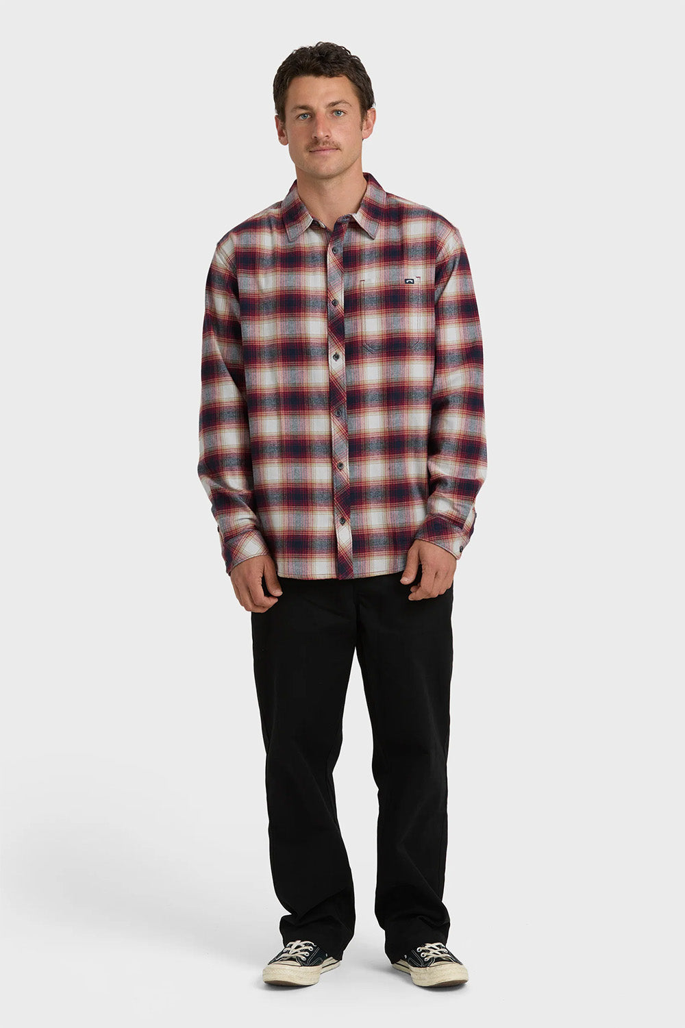 billabong coastline ls flannel plum
