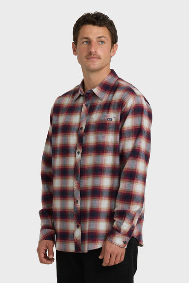 billabong coastline ls flannel plum side
