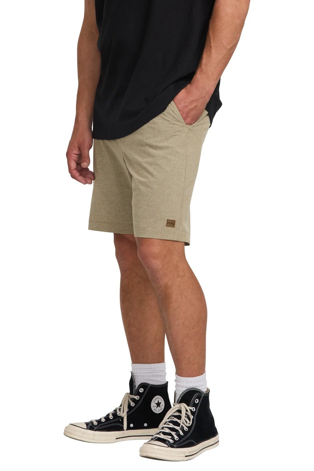 billabong crossfire mid khaki side