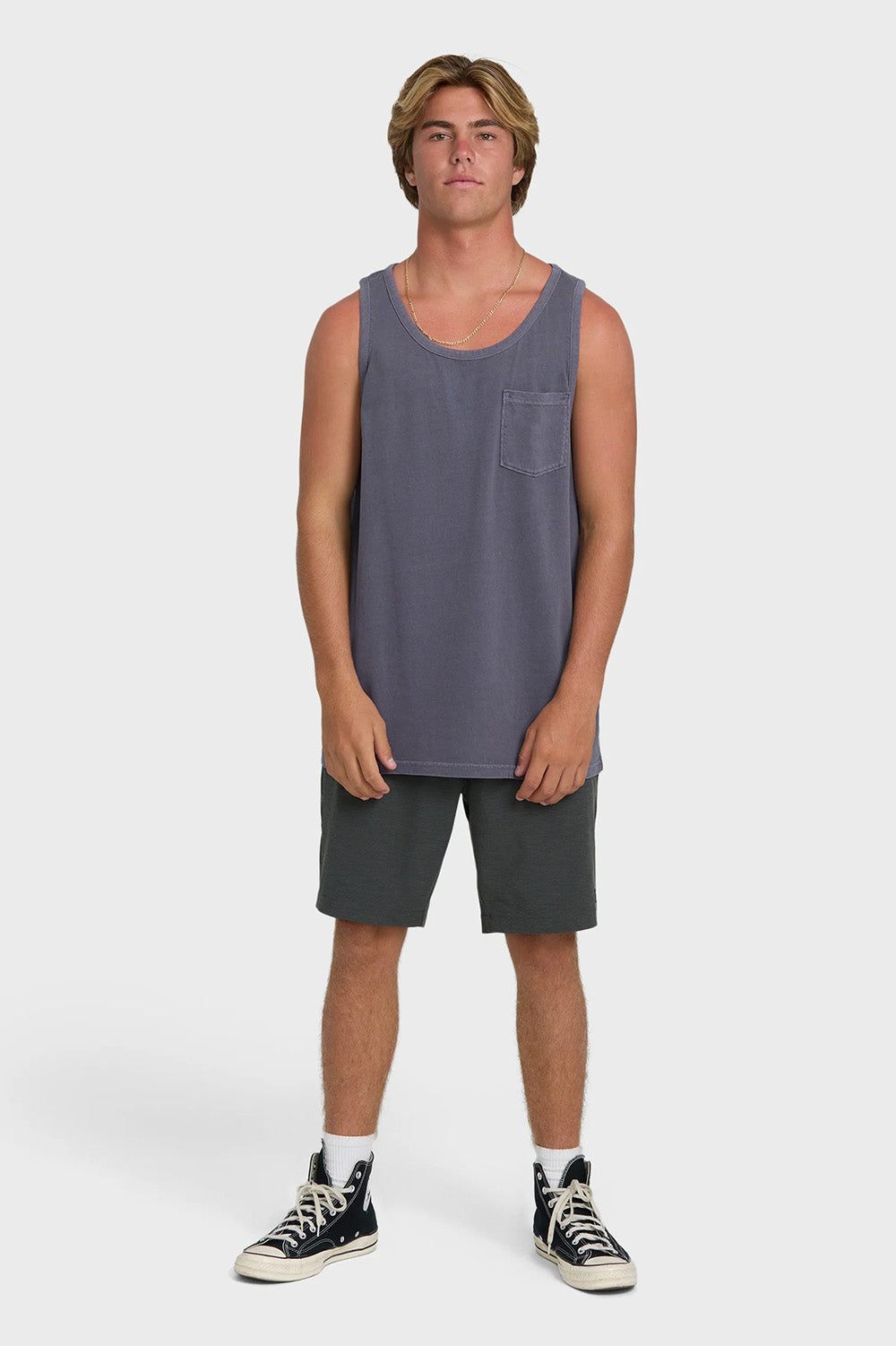 billabong essential pocket ww tank graystone