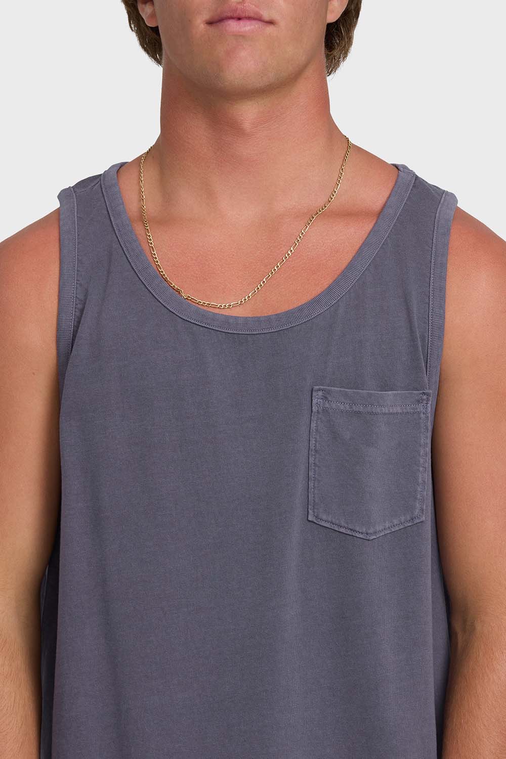 billabong essential pocket ww tank graystone detail