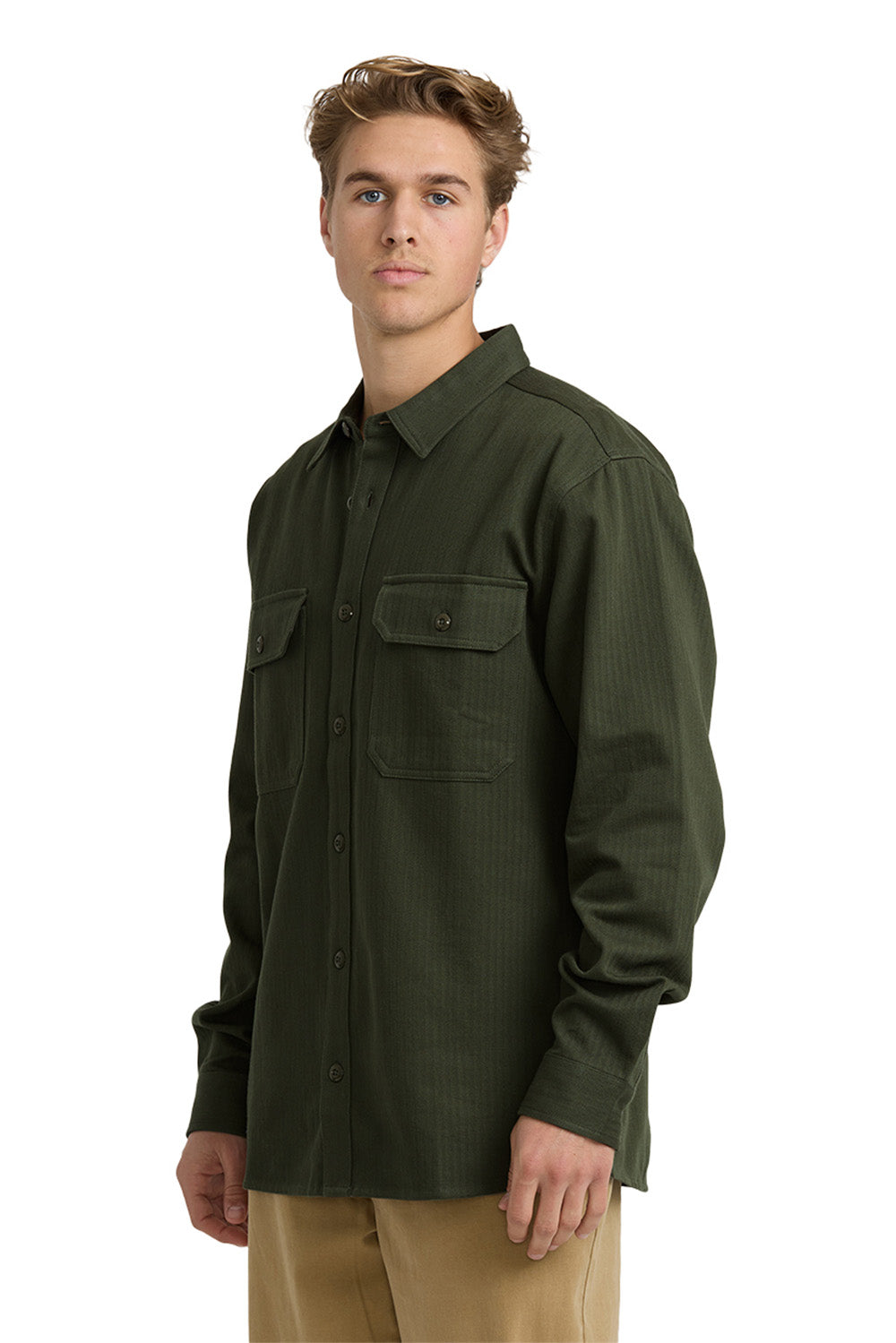 Billabong - Fort Garage LS - Olive - Side