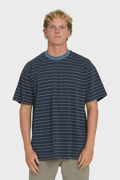 billabong garage sandon tee true navy front