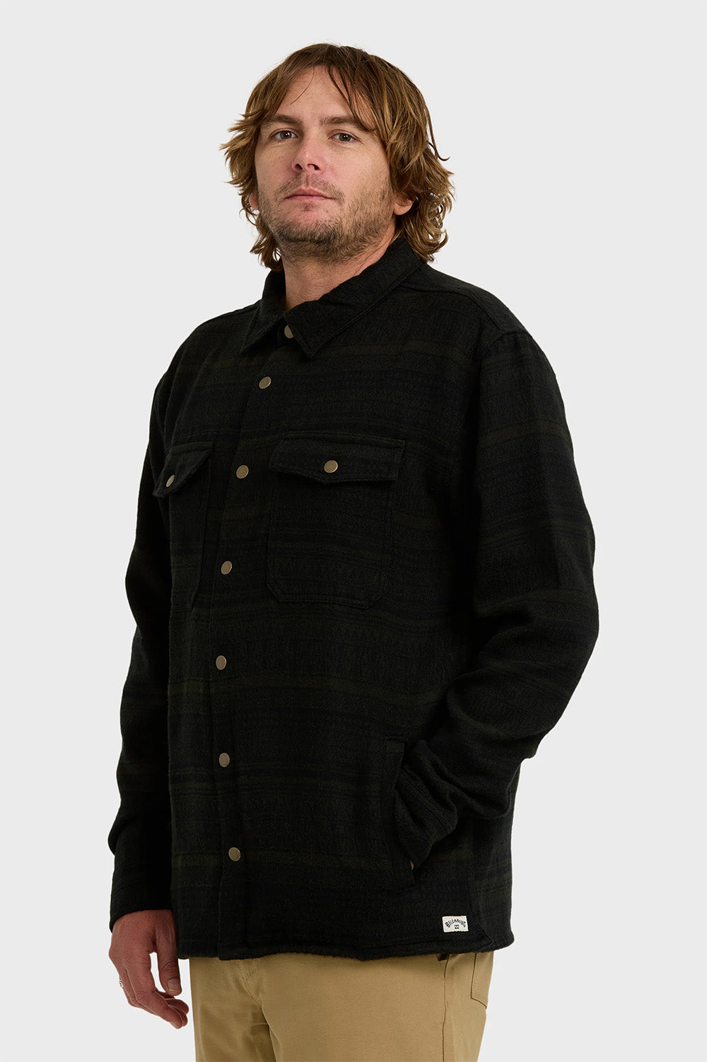 billabong lodge flannel dark military profile