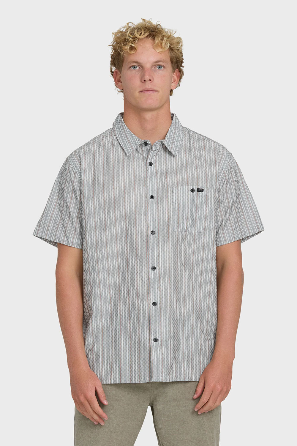 billabong sundays jacquard ss fog gray front
