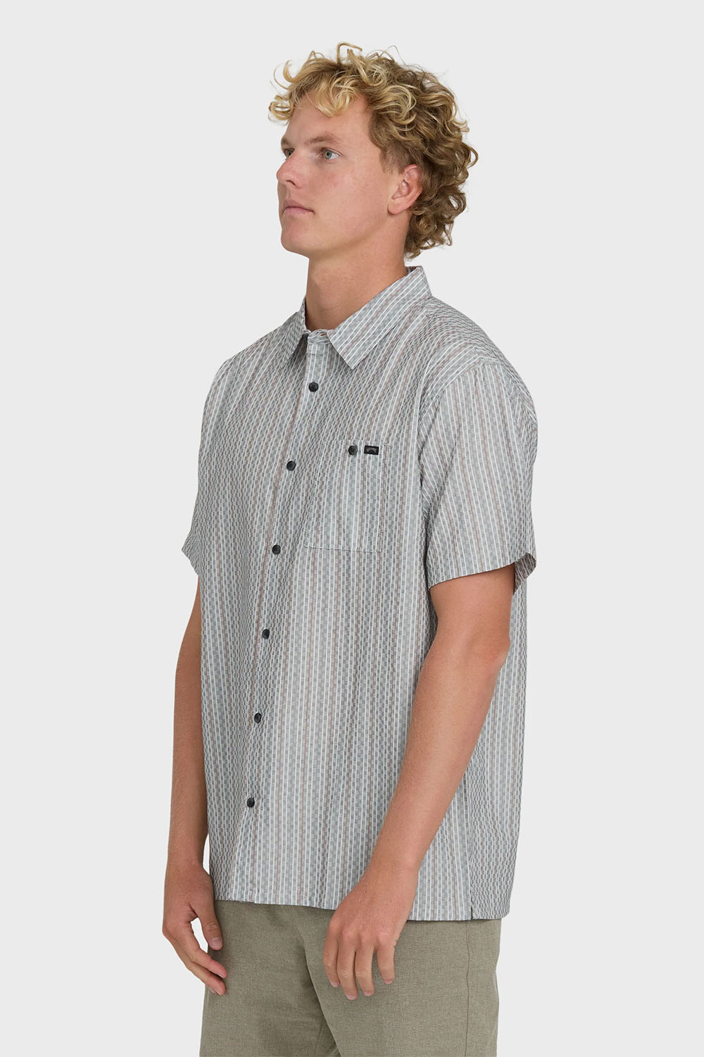 billabong sundays jacquard ss fog gray side