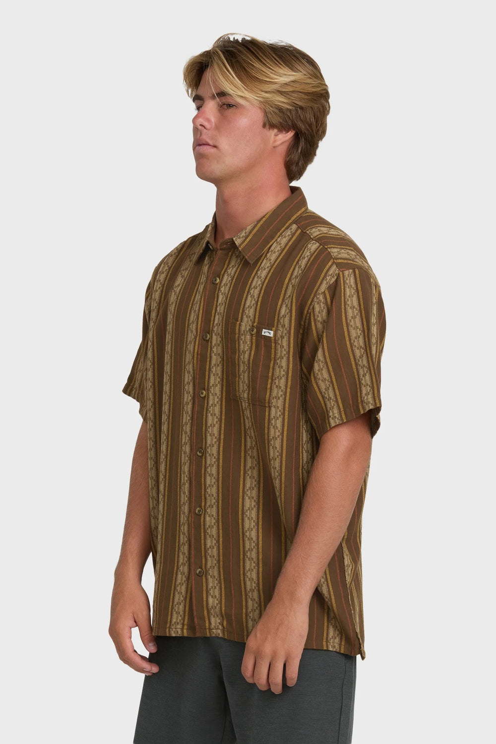 billabong sundays jacquard ss vintage khaki side