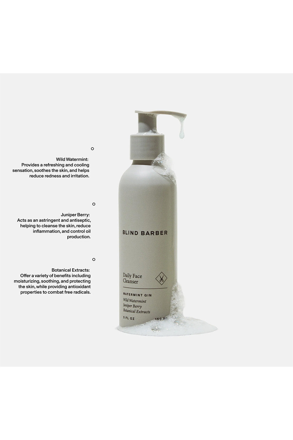 blind barber watermint gin daily face cleanser