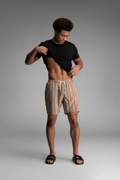 bn3th agua volley 2n1 short 7" ikat stripe beige front