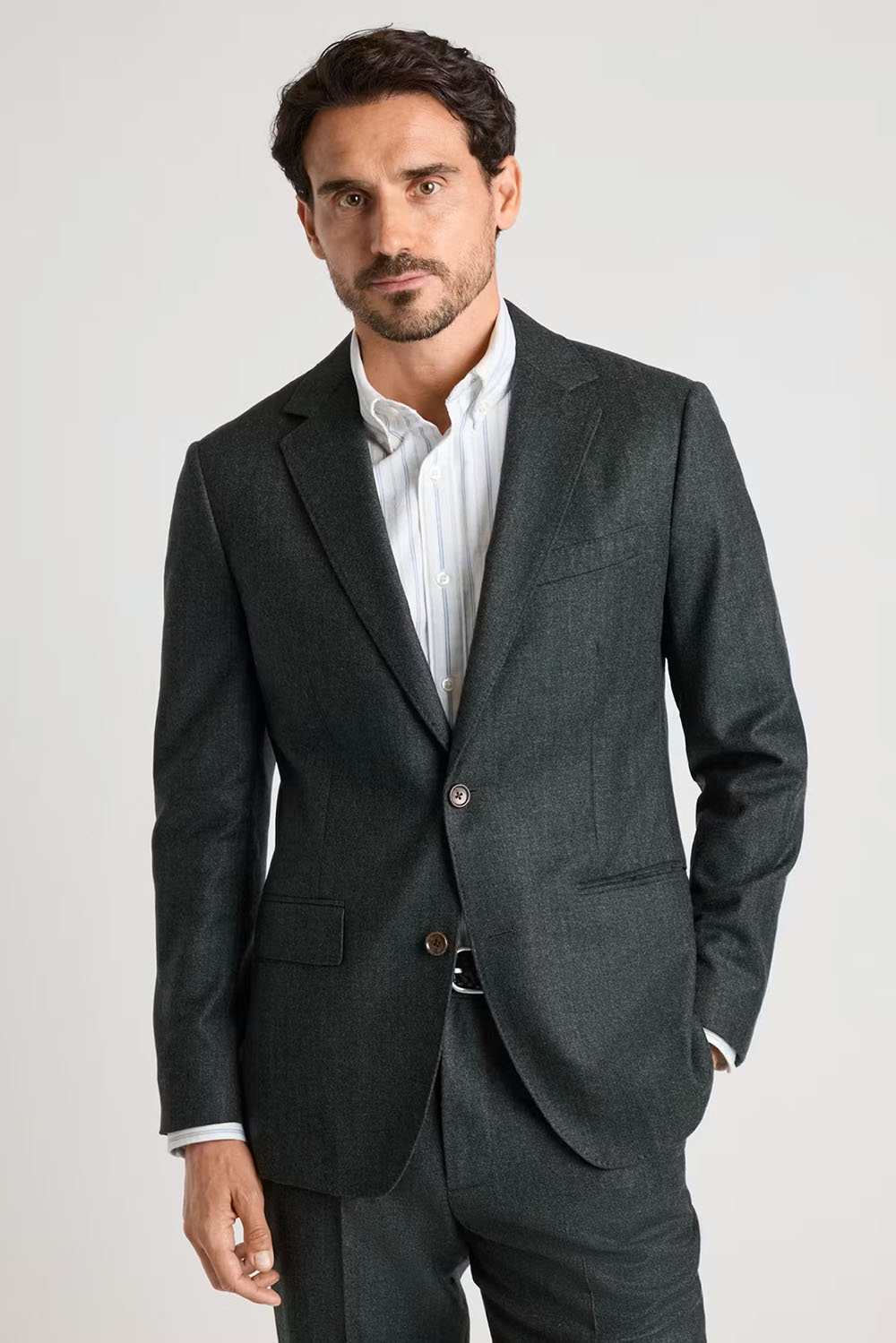 Bonobos - Jetsetter Slim Wool Blazer - Green Nailhead - Front