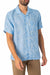 Far Afield - Stachio SS Shirt Floral Jacquard - Allure Blue - Side