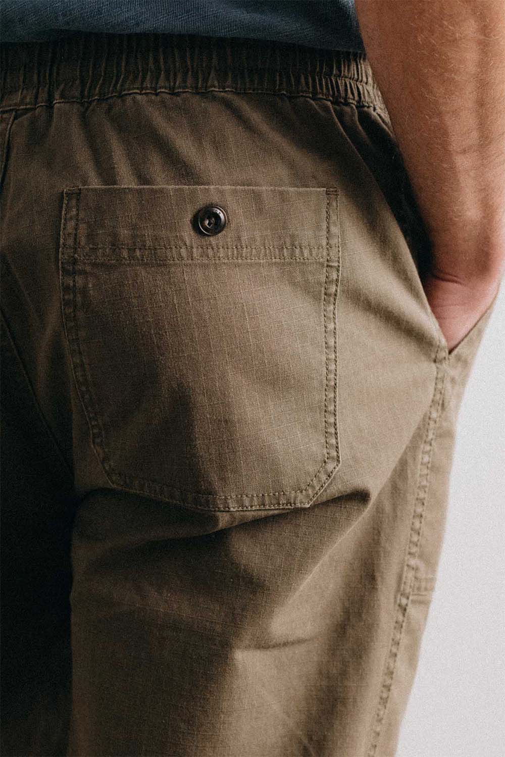 Taylor Stitch - The Breakwater Pant - Mushroom Ripstop - Back