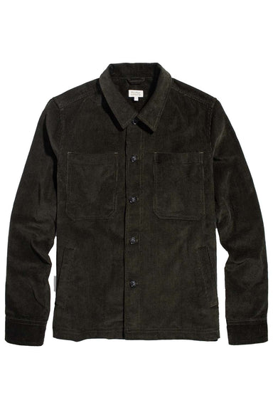 Bridge & Burn - Banks Shirt Jacket - Deep Pine Corduroy - Flatlay