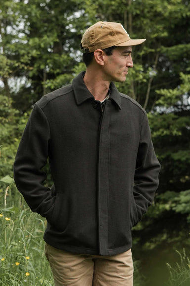 bridge and burn clive car coat deep sage front