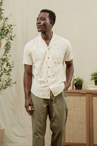 bridge and burn collins slim shirt dune chevron front