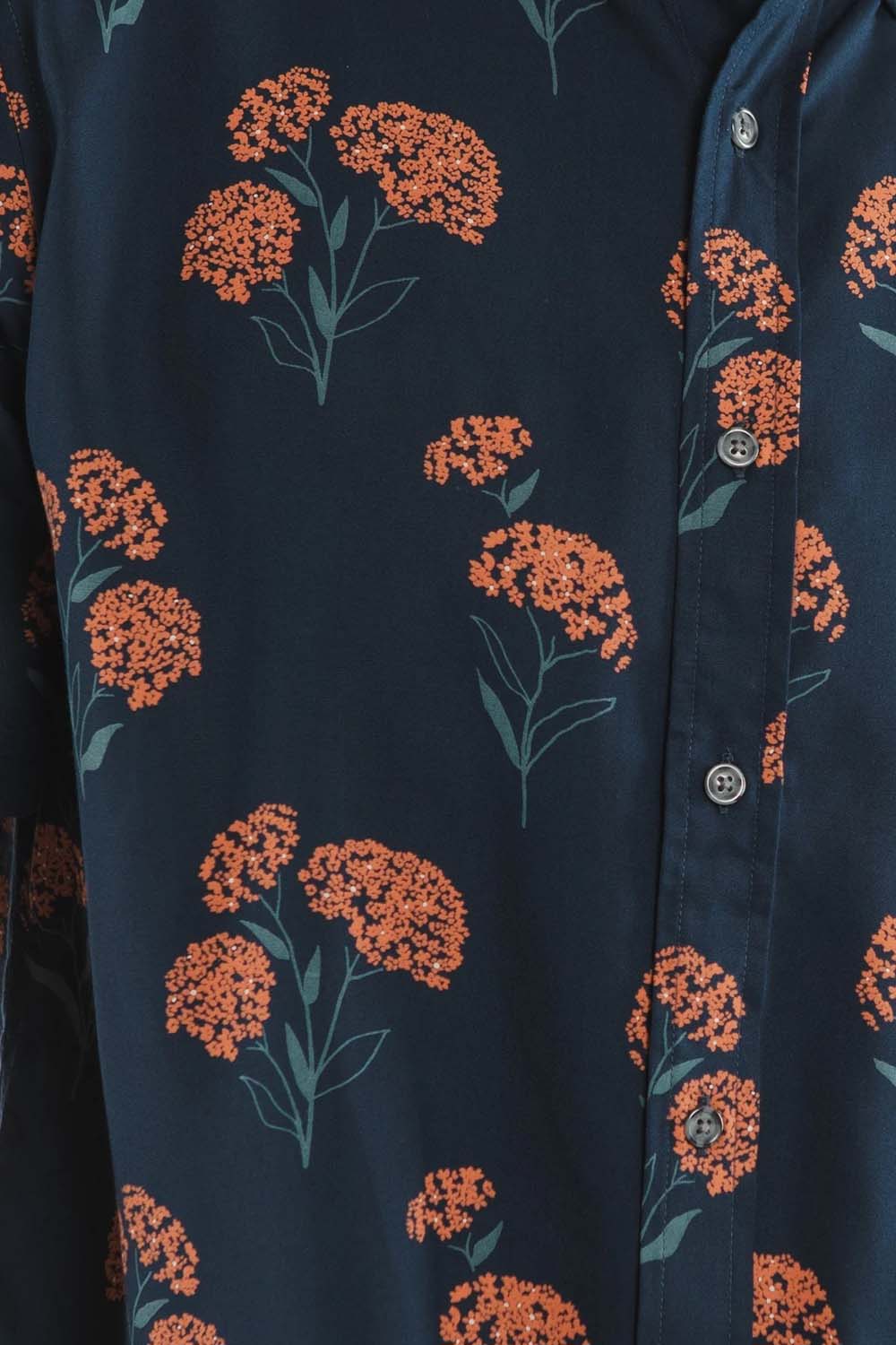 bridge and burn grant slim shirt wildflower detail