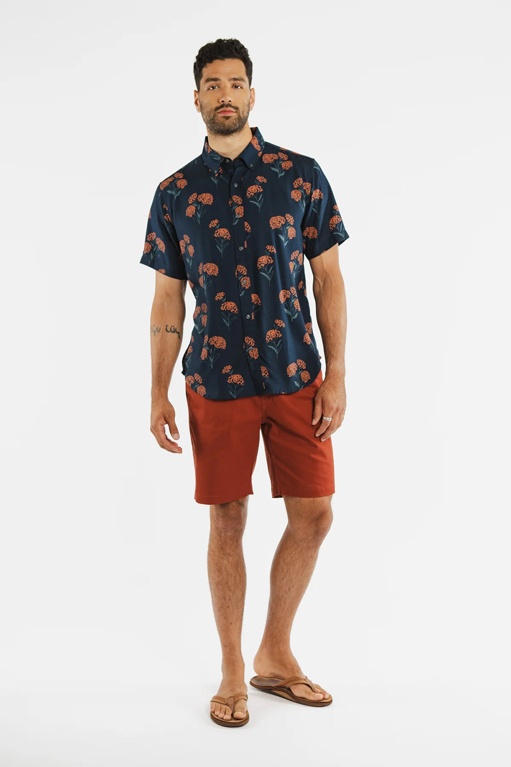 bridge and burn grant slim shirt wildflower  front
