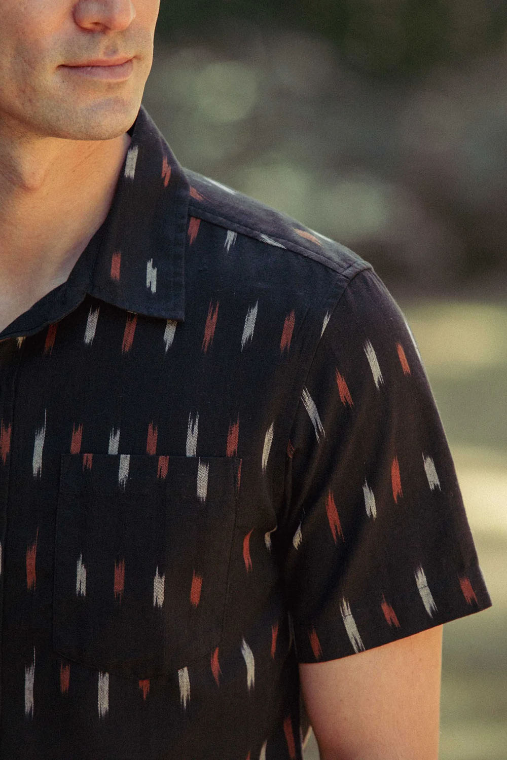 bridge and burn harbor slim shirt dotted horizon detail