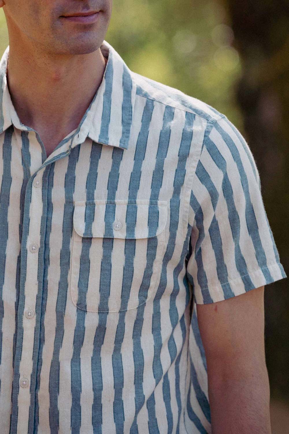 bridge and burn marten shirt beach stripe detail