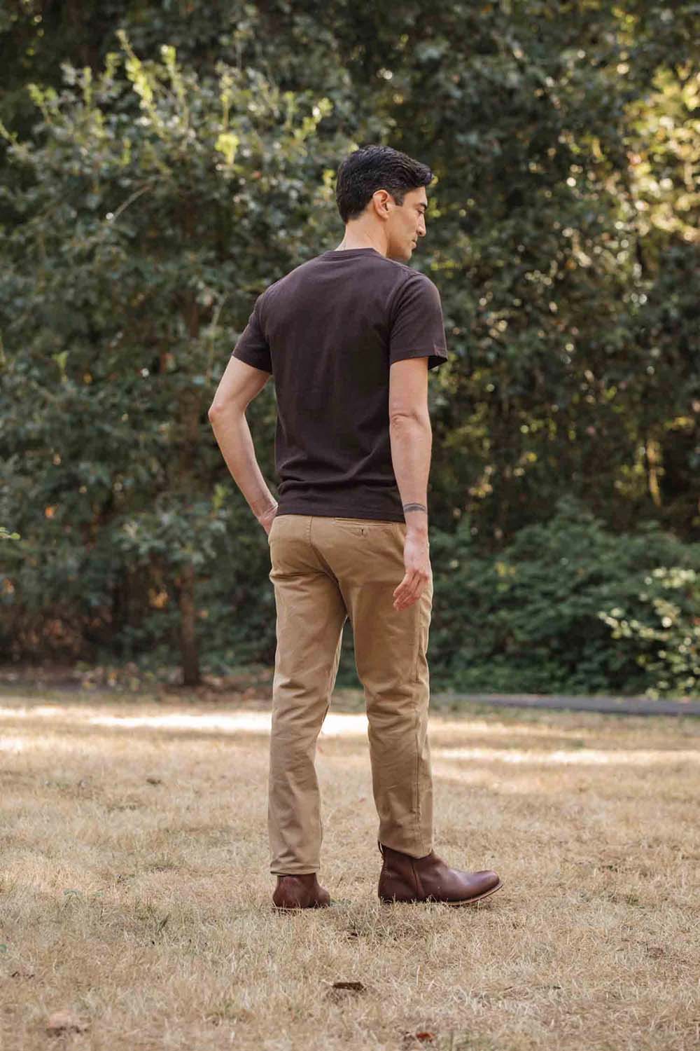 bridge and burn recycled pocket tee truffle back